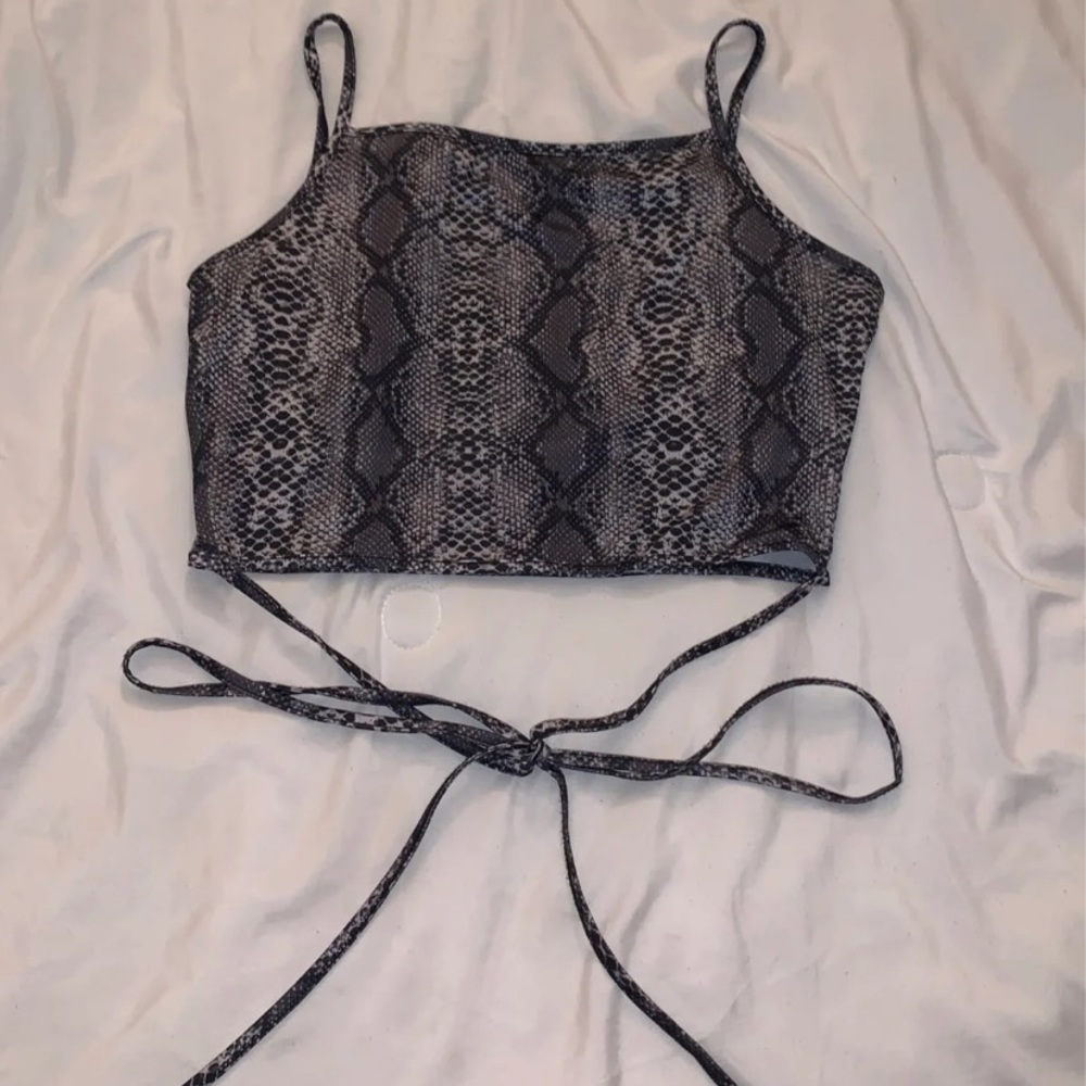 Snake print Crop Top